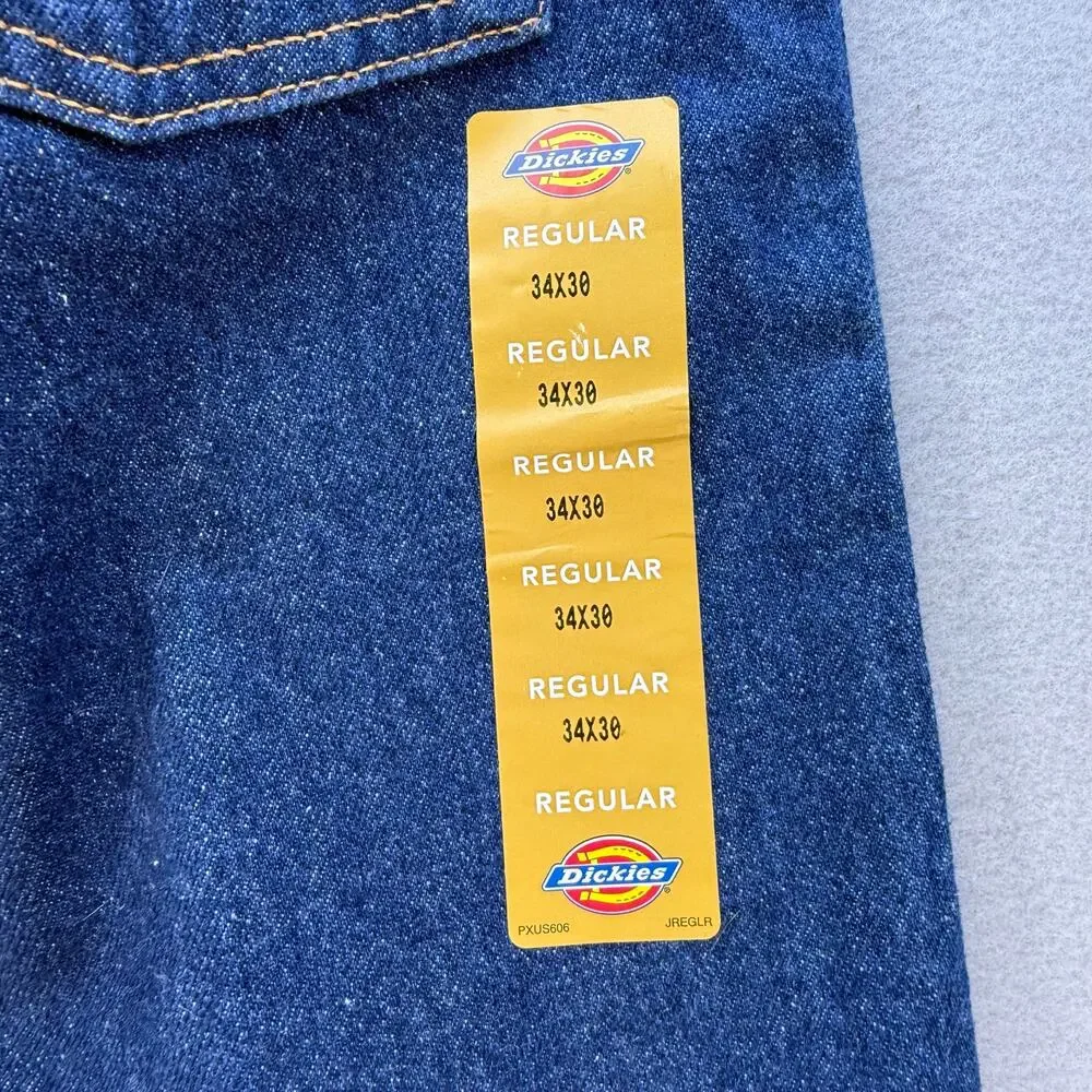 Dickies Jeans Men's 34x30R Blue Straight Leg Work Jeans Heavy Duty  NWT